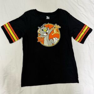 🌻Tom & Jerry Black T-Shirt Sz XL